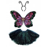 CTU21008-Multi Black Glitter Fairy Set